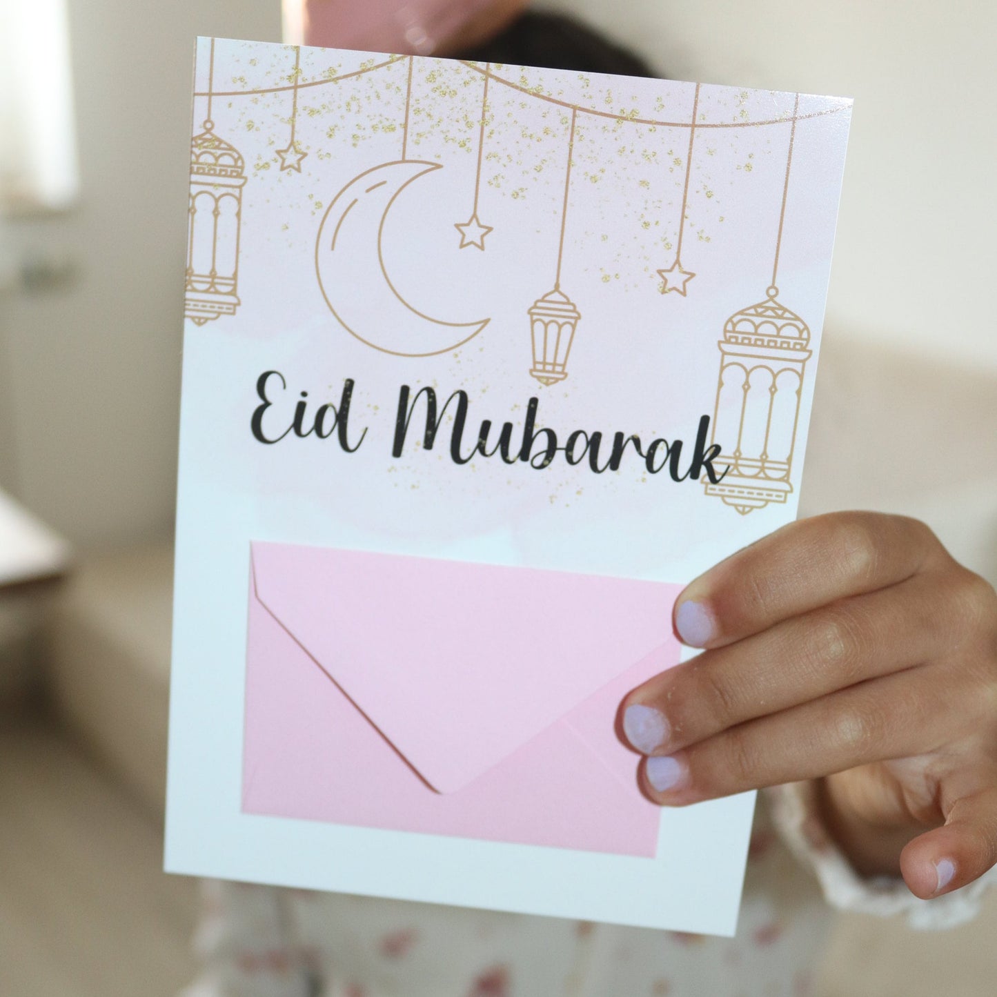 Bayraminiz Mübarek, Eid Mubarak Karten mit kleinem Umschlag, Geldgeschenkkarte