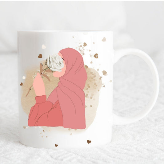Tasse - Hijab White Rose/Hearts