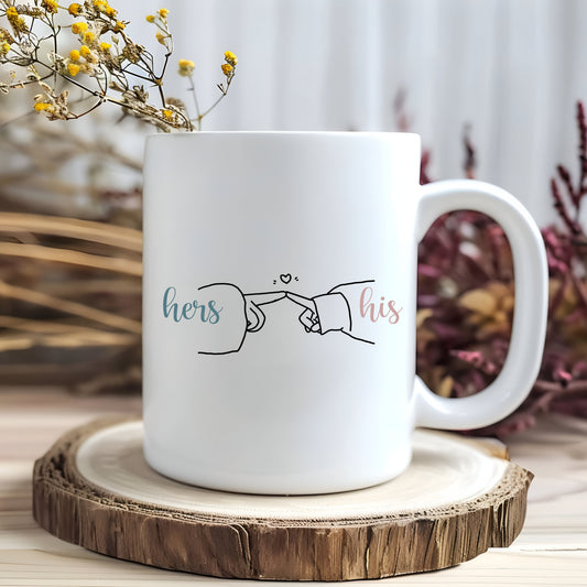 Personalisierte Tasse- his|hers mit Namen und Datum 🤍