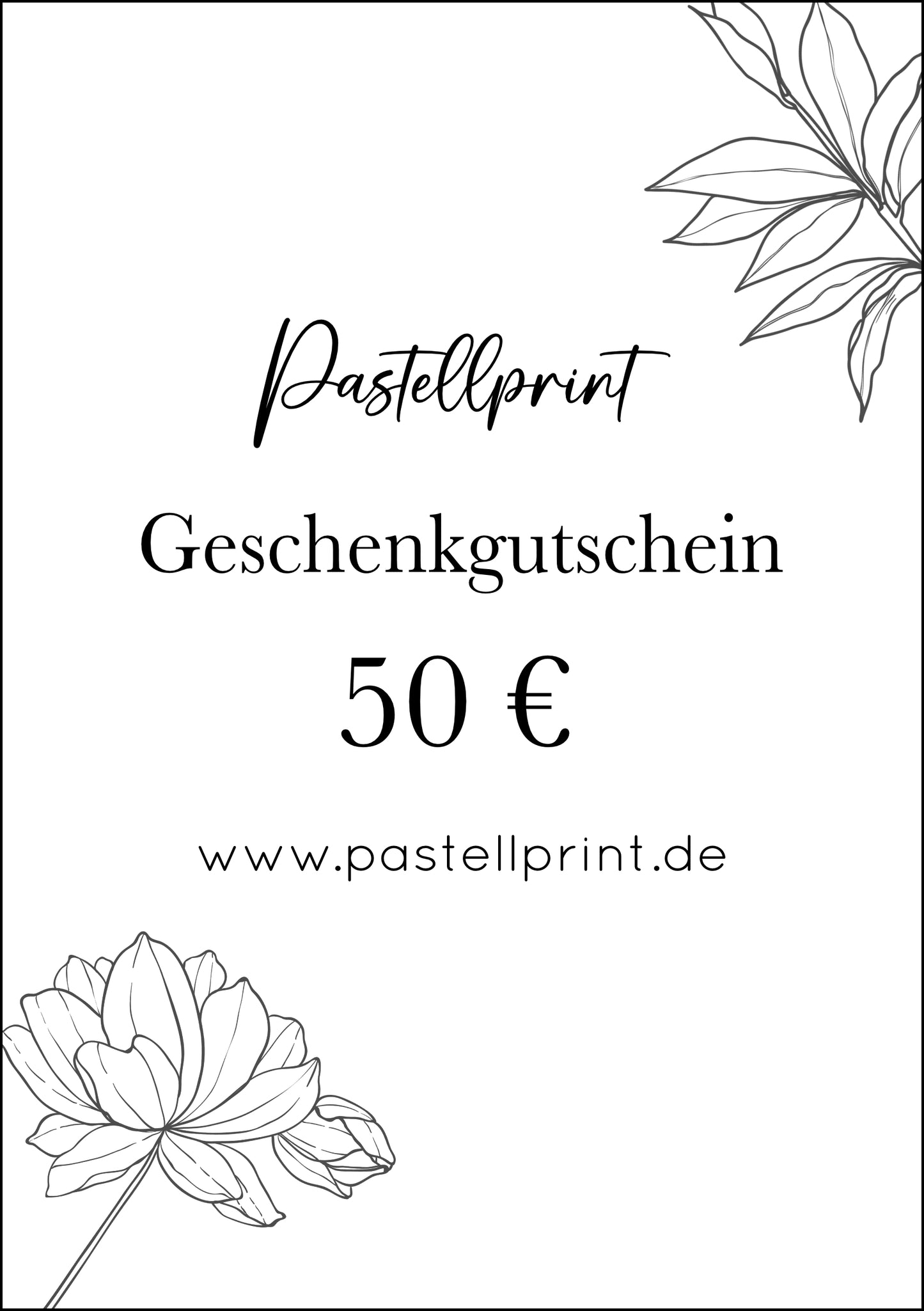 Geschenkgutschein 50 €