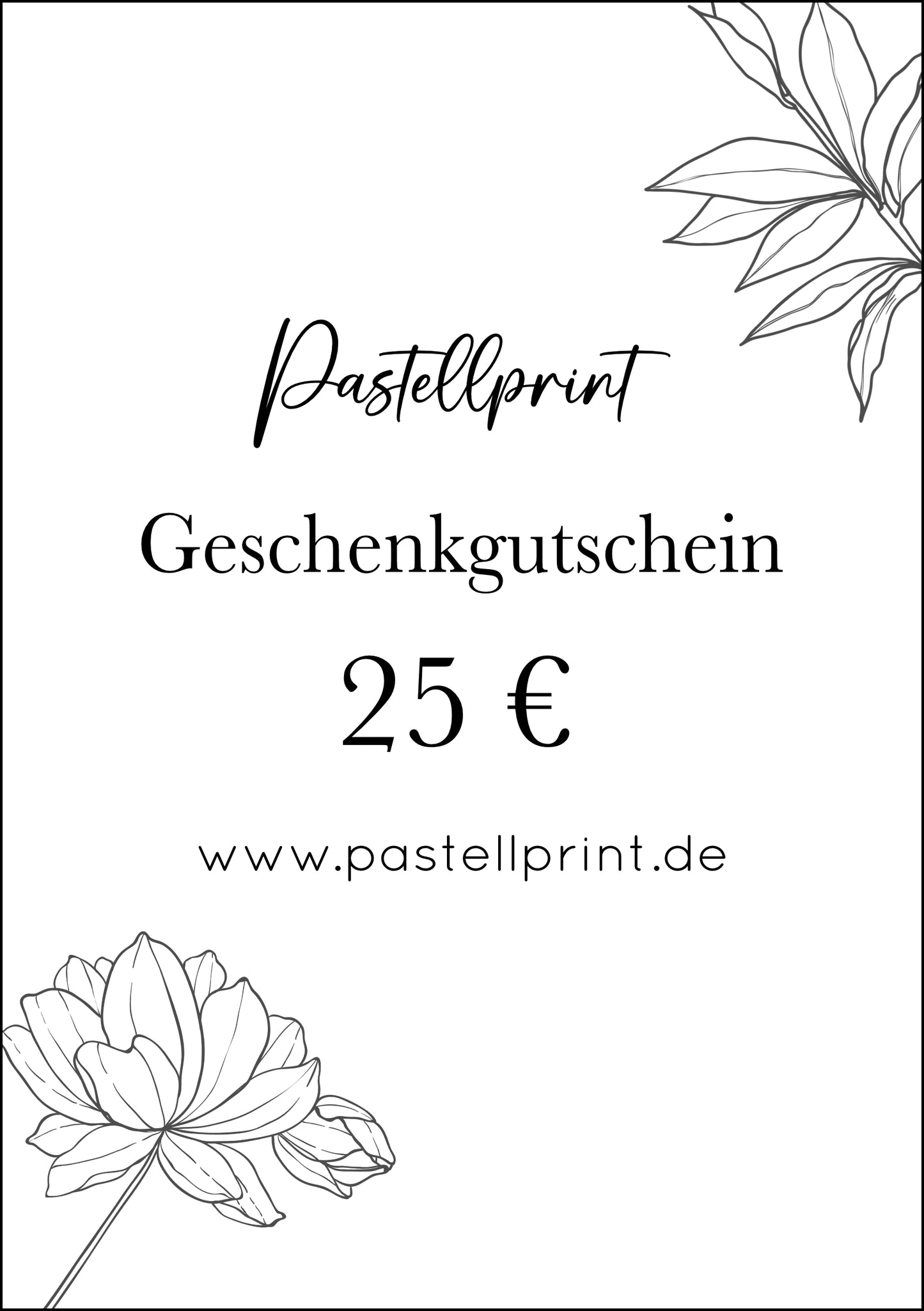 Geschenkgutschein 25 €