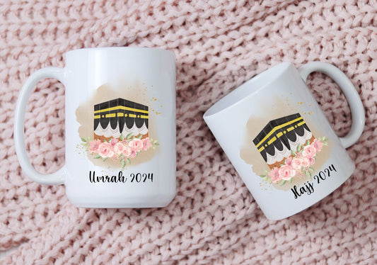 Personalisierte Hadj/Umrah Geschenktasse mit Name - 2er Set