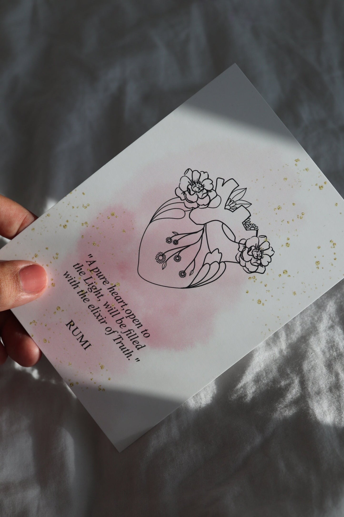Postkarte mit Rumi Zitat, islamische Zitate, Grußkarte,Geschenkkarte