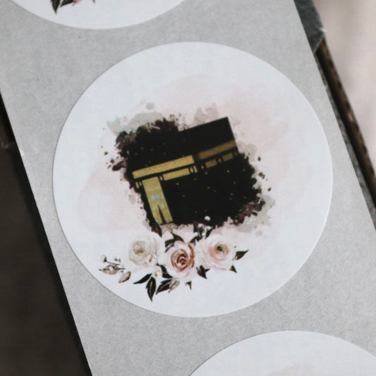 Aufkleber mit Kaaba und Blumen🌸