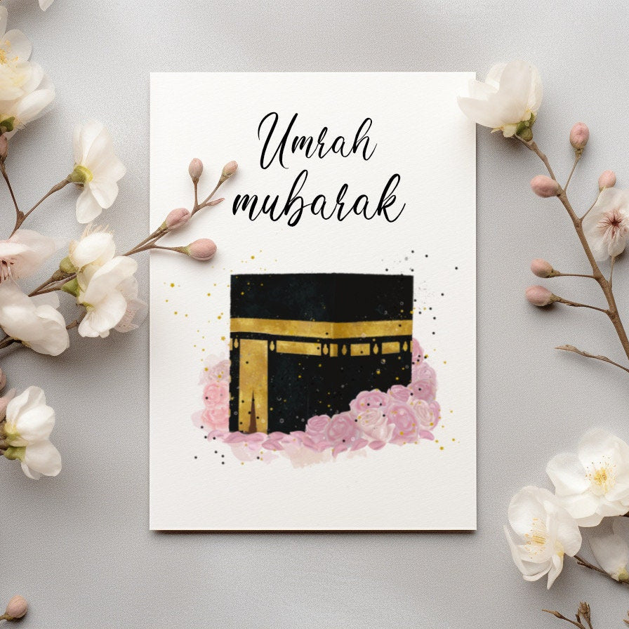 Umrah Mubarak Geschenkkarte, Grußkarte