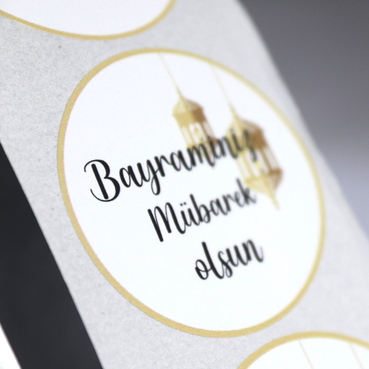 Eid Mubarak , Bayraminiz mubarak olsun Aufkleber Gold