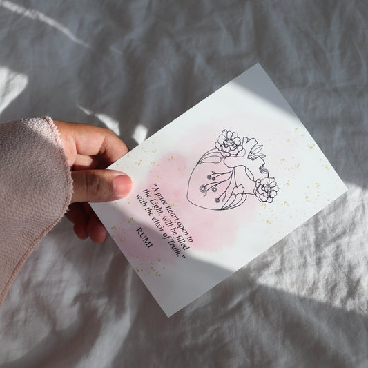 Postkarte mit Rumi Zitat, islamische Zitate, Grußkarte,Geschenkkarte