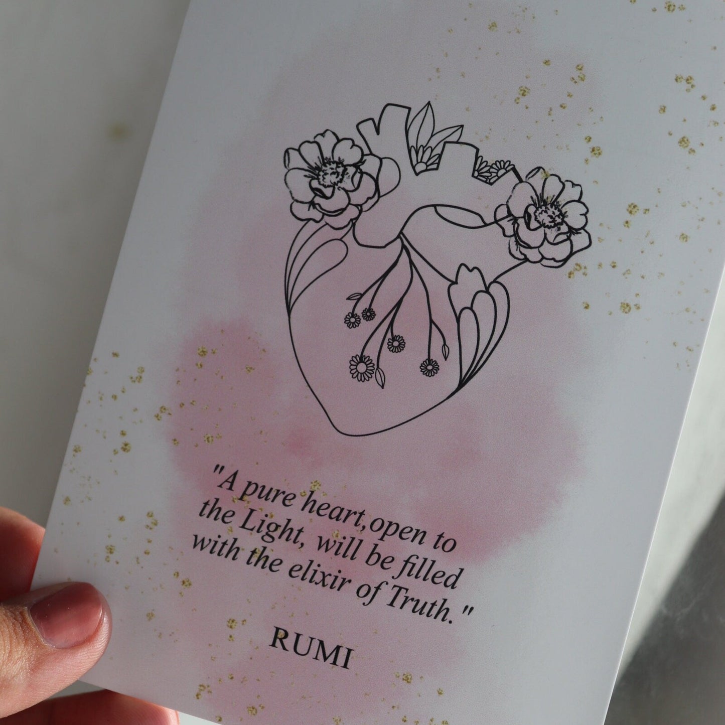 Postkarte mit Rumi Zitat, islamische Zitate, Grußkarte,Geschenkkarte