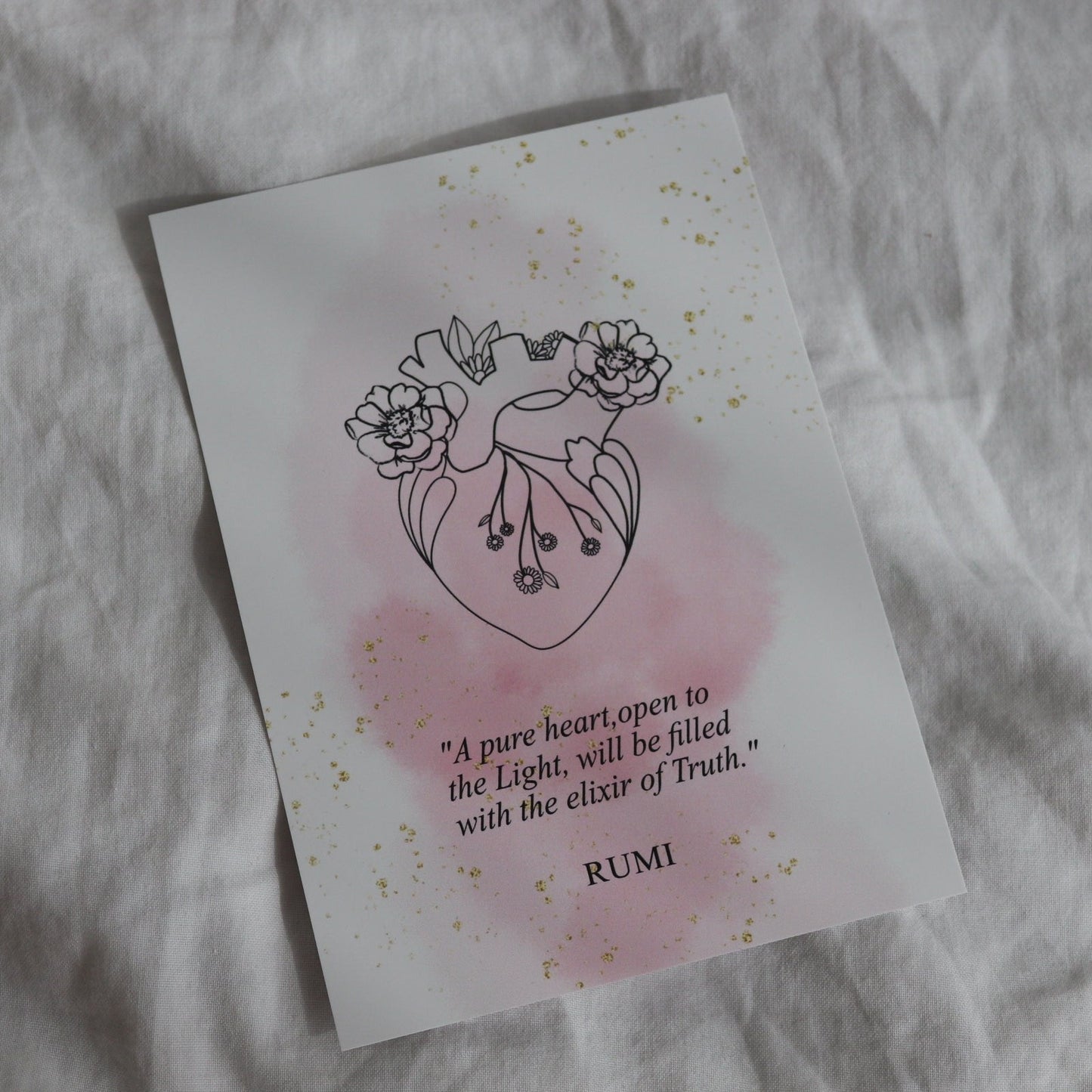 Postkarte mit Rumi Zitat, islamische Zitate, Grußkarte,Geschenkkarte