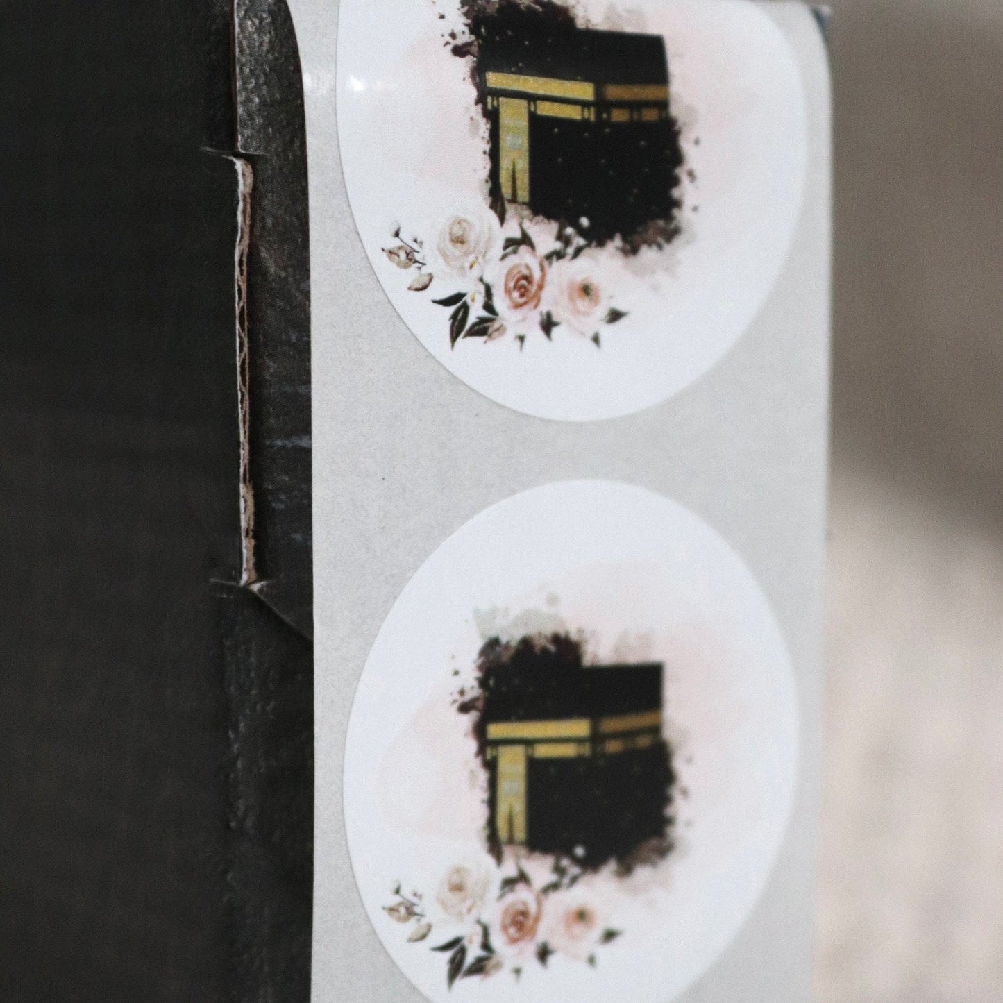 Aufkleber mit Kaaba und Blumen🌸