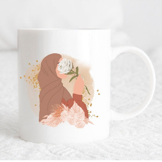 Tasse - Hijab ,White Rose