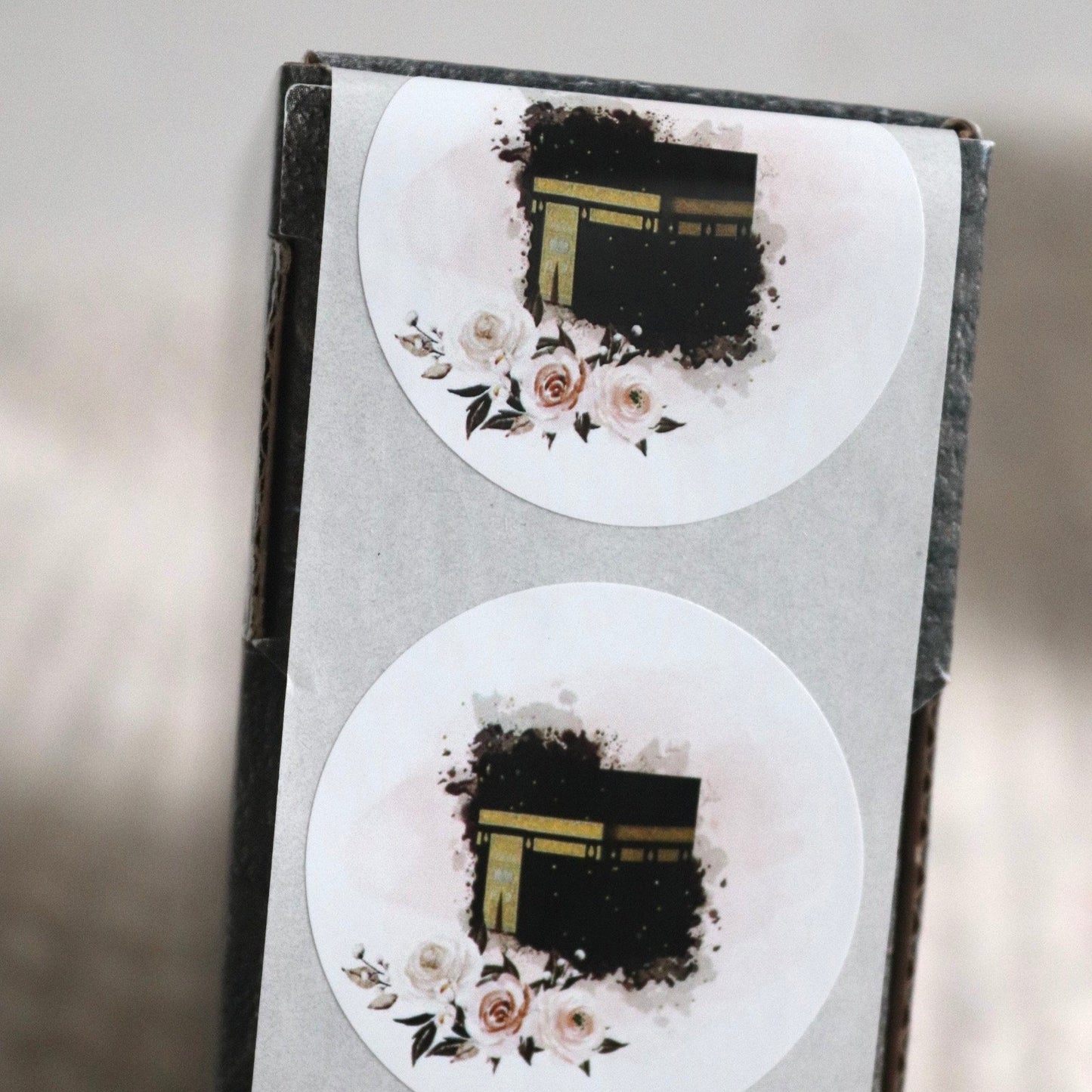 Aufkleber mit Kaaba und Blumen🌸