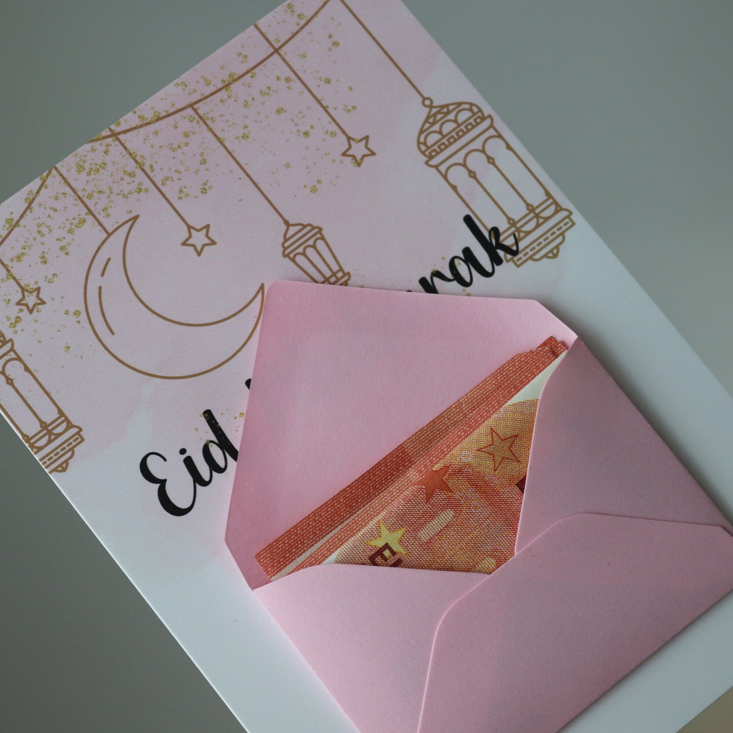 Bayraminiz Mübarek, Eid Mubarak Karten mit kleinem Umschlag, Geldgeschenkkarte